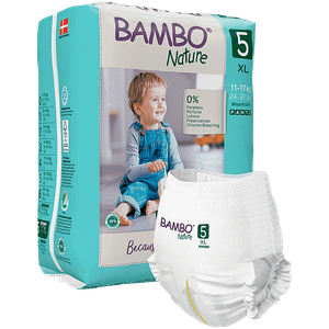Bambo Nature Pant Diapers With Wetness Indicator Size 5 Xl Breathable Eco Friendly 19 Pcs