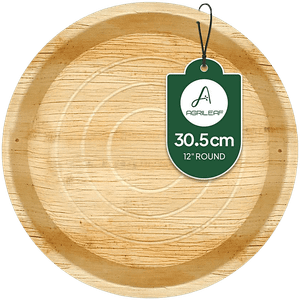 Agrileaf 12 Inch Round Disposable Areca Palm Leaf Plates Eco Friendly Meal Plates Pack Of 10 10 Pcs