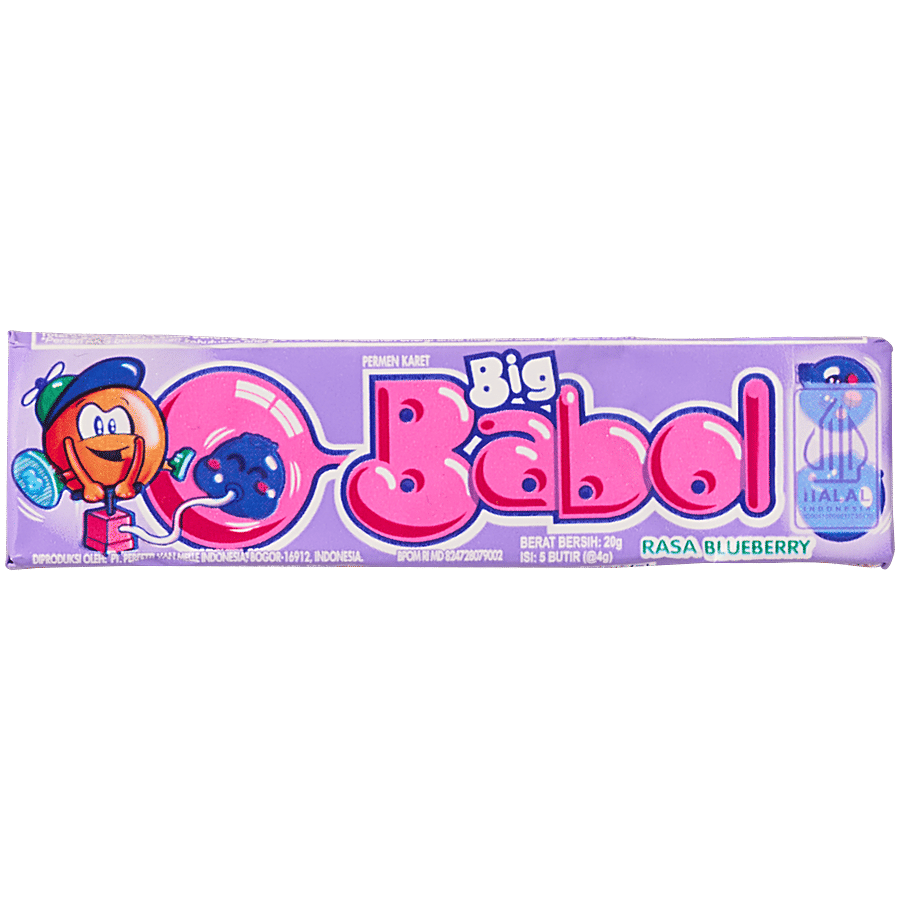 Big Babol Rasa Blueberry Bubble Gum 20 G