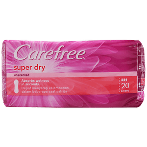 Carefree Panty Liners Super Dry 20 Pcs