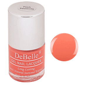 Debelle Gel Nail Lacquer With Natural Seaweed Extract Creamy Peach 8 Ml Peach Pannacotta