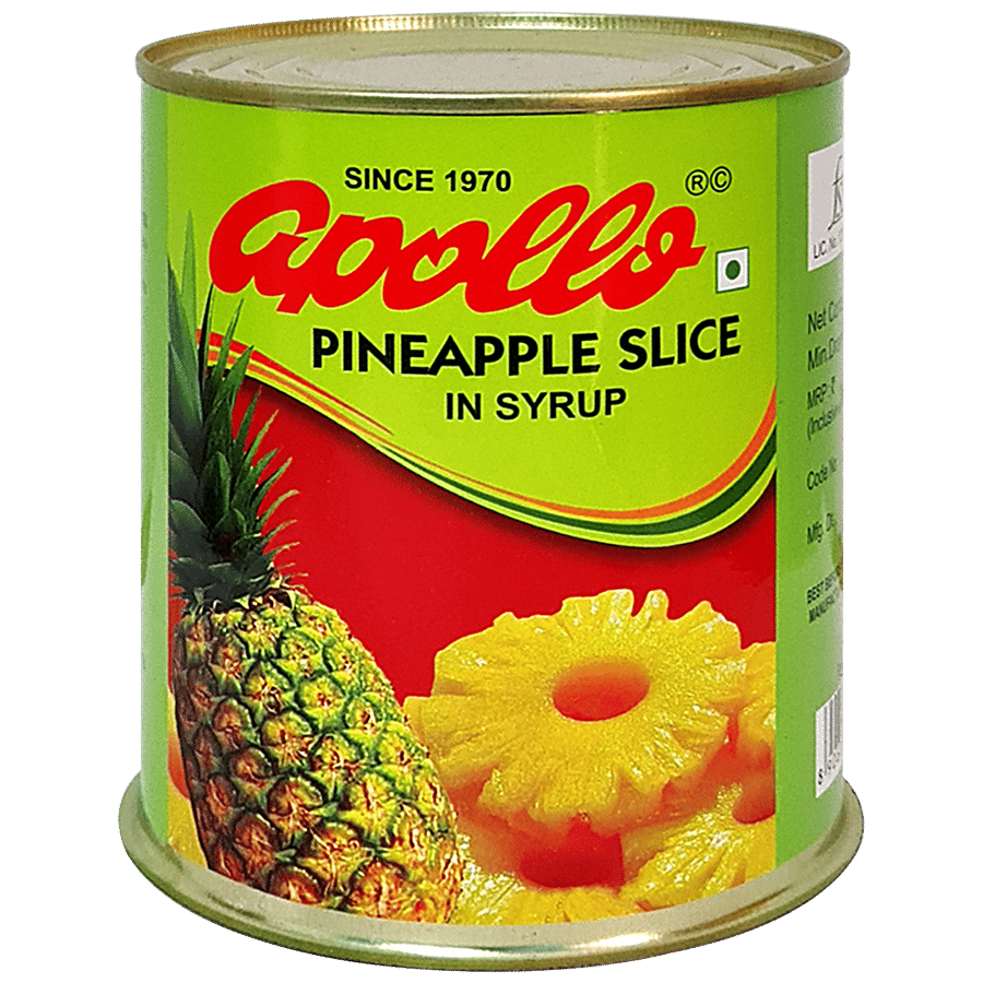 Apollo Pineapple Slice In Syrup Distinct Flavour Taste 850 G