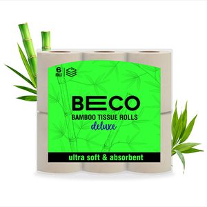 Beco Deluxe Bamboo Tissue Rolls 6 Pcs