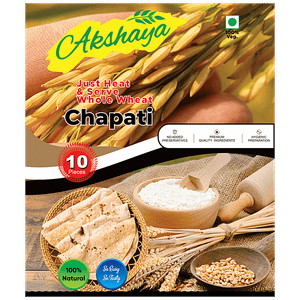 Akshaya Whole Wheat Chapati Half Baked Traditional Homestyle Recipe Crispy Crunchy 550 G