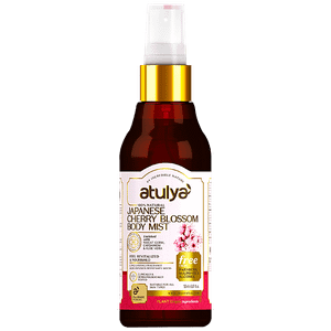 Atulya Japanese Cherry Blossom Body Mist With Wheat Germ Aloe Vera Refreshes Mood 150 Ml