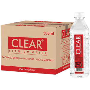 Clear Water Premium Drinking Water With Added Minerals 500 Ml X 24