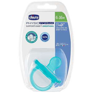 Chicco Baby Soft Silicone Soother Blue 6 12m 1 Pc