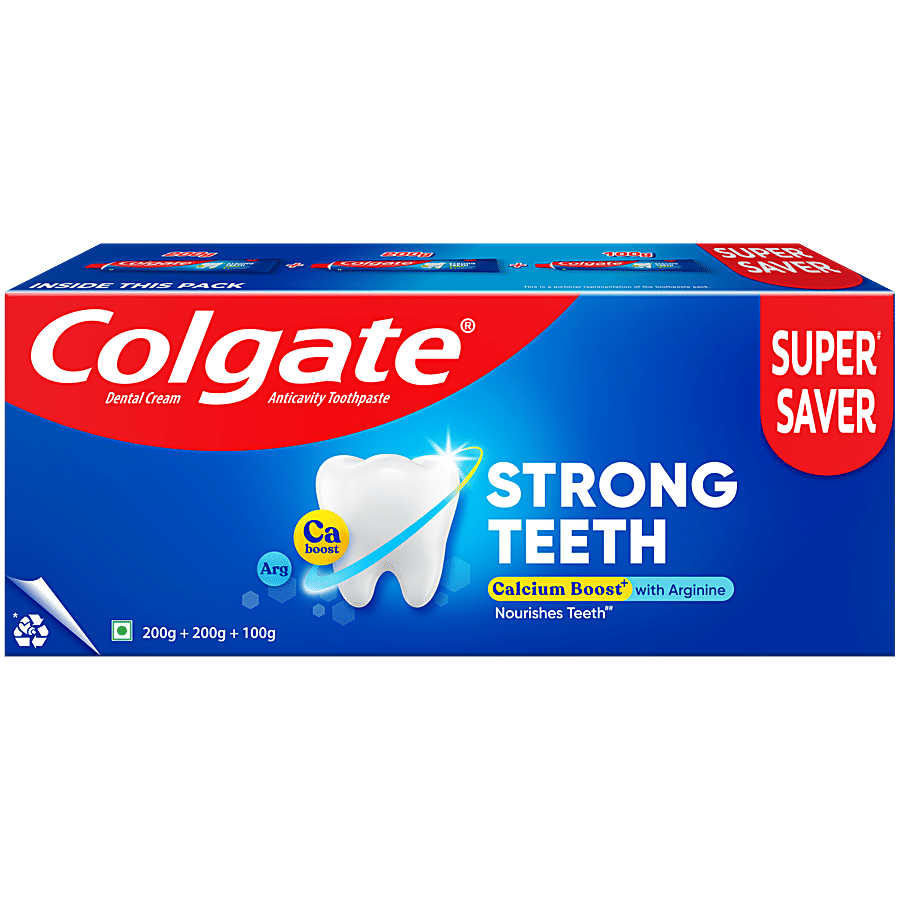 Colgate Strong Teeth Anticavity Toothpaste With Amino Shakti Formula Provides Fresher Breath 500 G