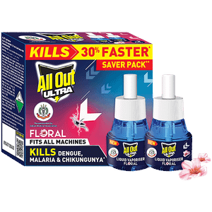 All Out Ultra Power Mosquito Repellant Refill Floral Fragrance 90 Ml