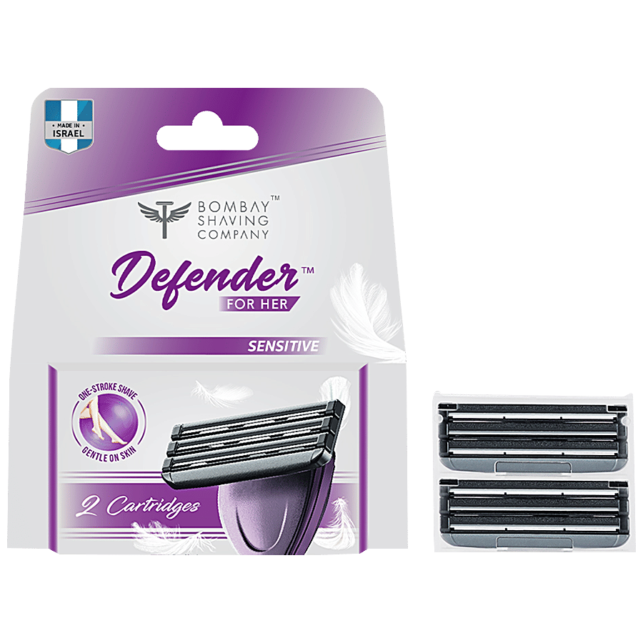 Bombay Shaving Company Defender For Her Razor With Anti Clog Technology Cartridges For Sensitive Skin 300 G