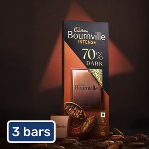 Cadbury Bournville Rich Cocoa 70 Dark Chocolate Bar 3x80 G
