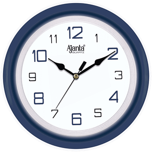 Ajanta Round Wall Clock Blue 1 Pc