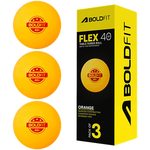Boldfit Flex 40 Table Tennis Balls Orange 3 Pcs