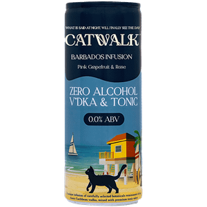 Catwalk Barbados Infusion Pink Grapefruit Rose Zero Alcohol Vodka Tonic 250 Ml