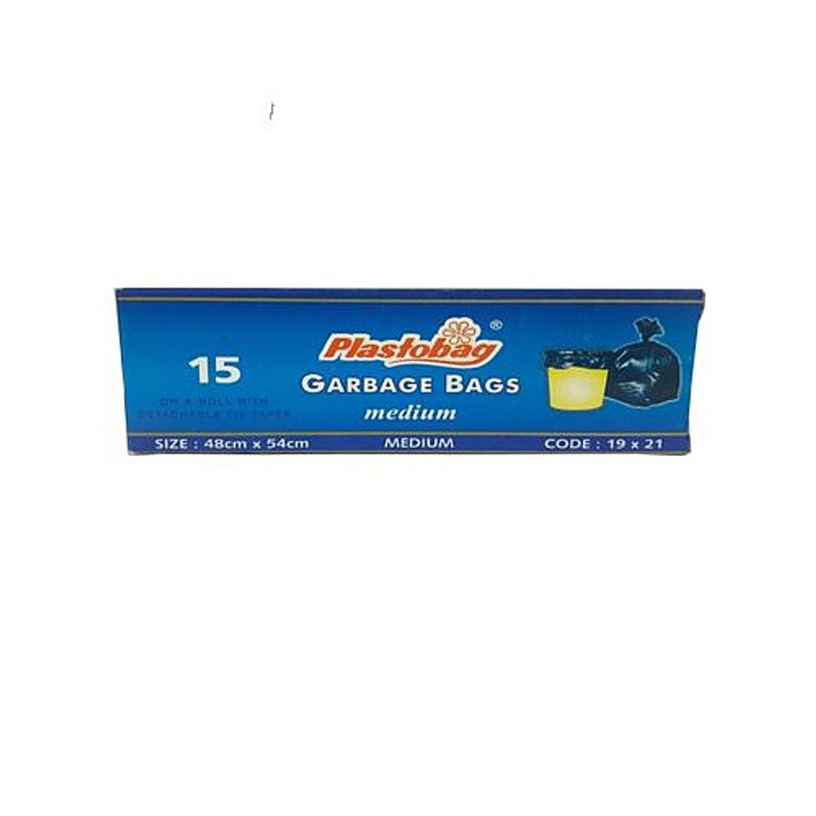 Brw 40 Micron Plasto Garbbage Bags Medium 15 Pcs