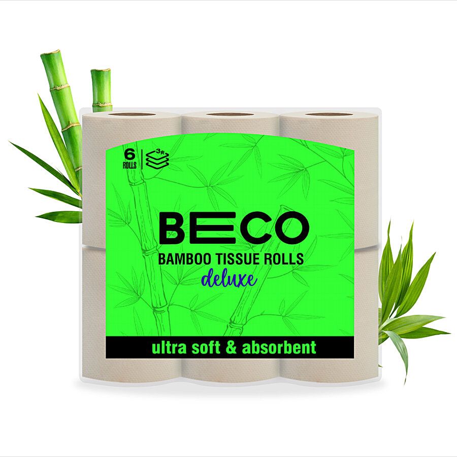 Beco Deluxe Bamboo Tissue Rolls 6 Pcs