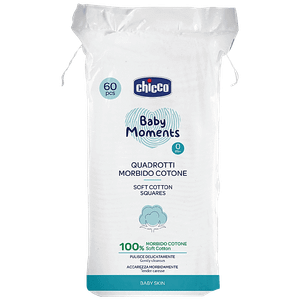 Chicco Cotton Squares Soft Baby Moments 60 Pcs