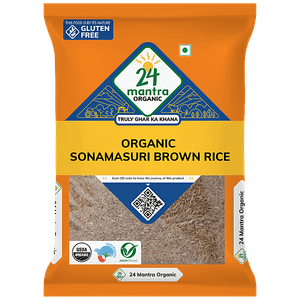 24 Mantra Organic Rice Sonamasuri Brown 5 Kg Pouch