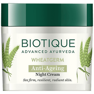 Biotique Bio Wheatgerm Youthful Nourishing Night Cream For Normal To Dry Skin 50 G Carton