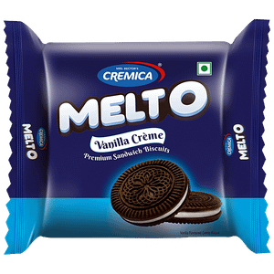 Cremica Melto Vanilla Creme Premium Sandwich Biscuit Rich Creamy 300 G