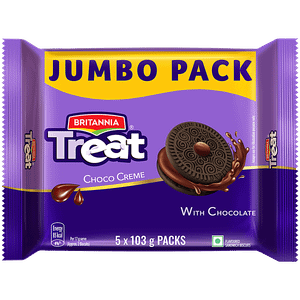 Britannia Treat Treat Choco Creme Sandwich Biscuits 515 G Carton