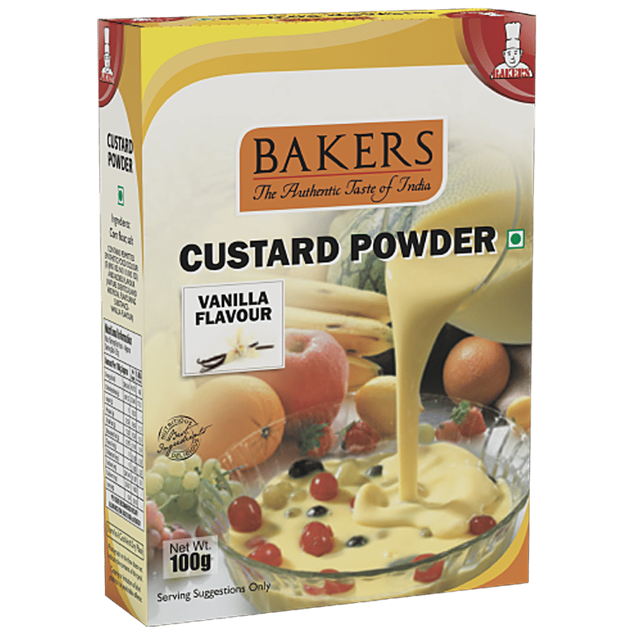 Bakers Custard Powder Vanilla Flavour 100 G Box