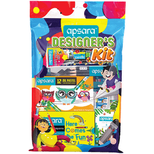 Apsara Designers Kit Assorted Stationery Useful For Children 9 Pcs