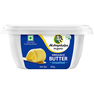 Akshayakalpa Cooking Butter Unsalted Organic Tub 200 G Tub