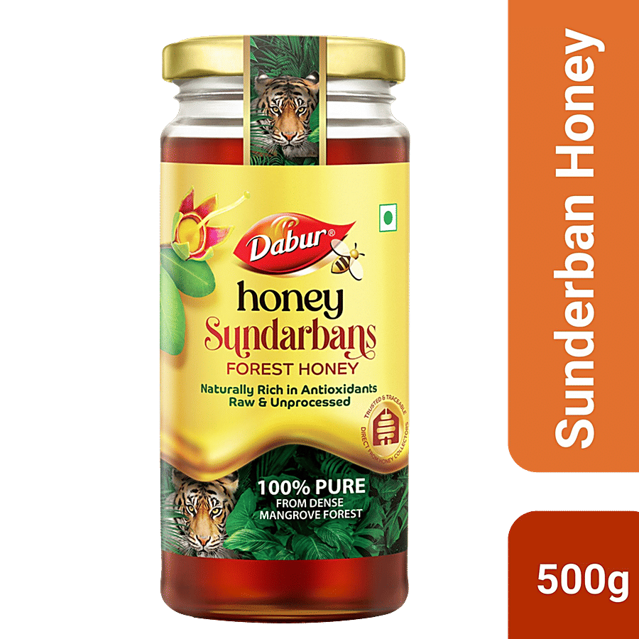 Dabur Honey Sundeabans Forest Honey 100 Pure Raw Unprocessed Rich In Antioxidants 500 G