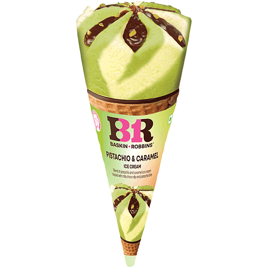 Baskin Robbins Pistachio Caramel Ice Cream Cone 110 Ml