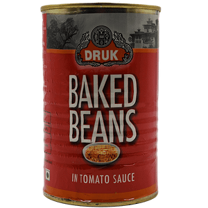 Druk Baked Beans In Tomato Sauce 450 G Tin