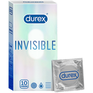 Durex Invisible Super Ultra Thin Condoms For Men 10 Pcs