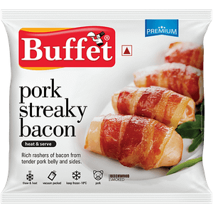 Buffet Pork Streaky Bacon Heat Serve 400 G Pouch