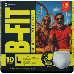 B Fit Adult Diapers Pants L 10 Pcs