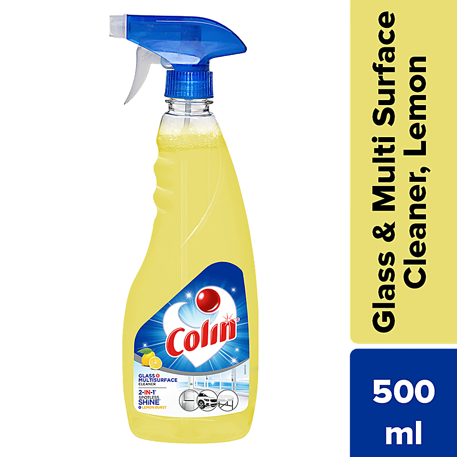 Colin Glass Surface Cleaner Liquid Spray Lemon Burst 500 Ml Bottle