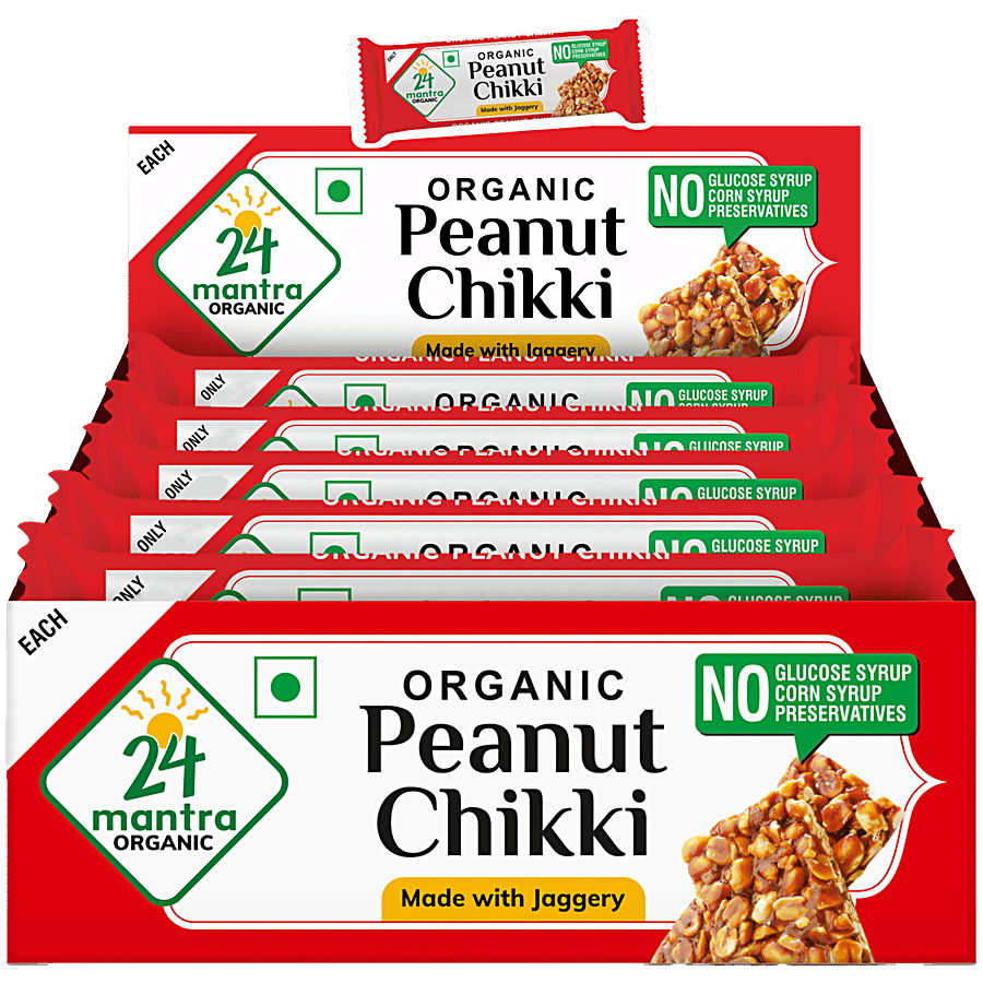 24 Mantra Organic Peanut Chikki 200 G