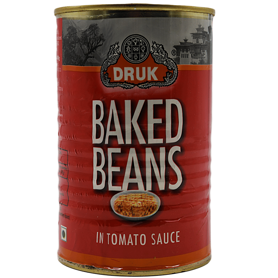 Druk Baked Beans In Tomato Sauce 450 G Tin