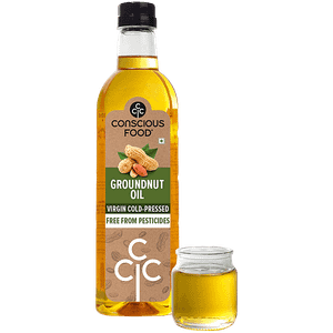 Conscious Food Groundnut Oil Organic Cold Pressed 1 L