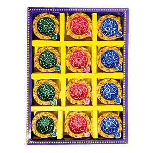 Diyaz Mud Diya Assorted Color Ed123b 12 Pcs