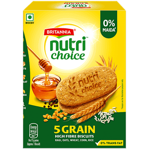 Britannia Nutrichoice 5 Grain Digestive High Fibre Multigrain Biscuits 200 G