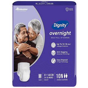Dignity Overnight Adult Pull Up Diapers M 61 140 Cm 10 Pcs
