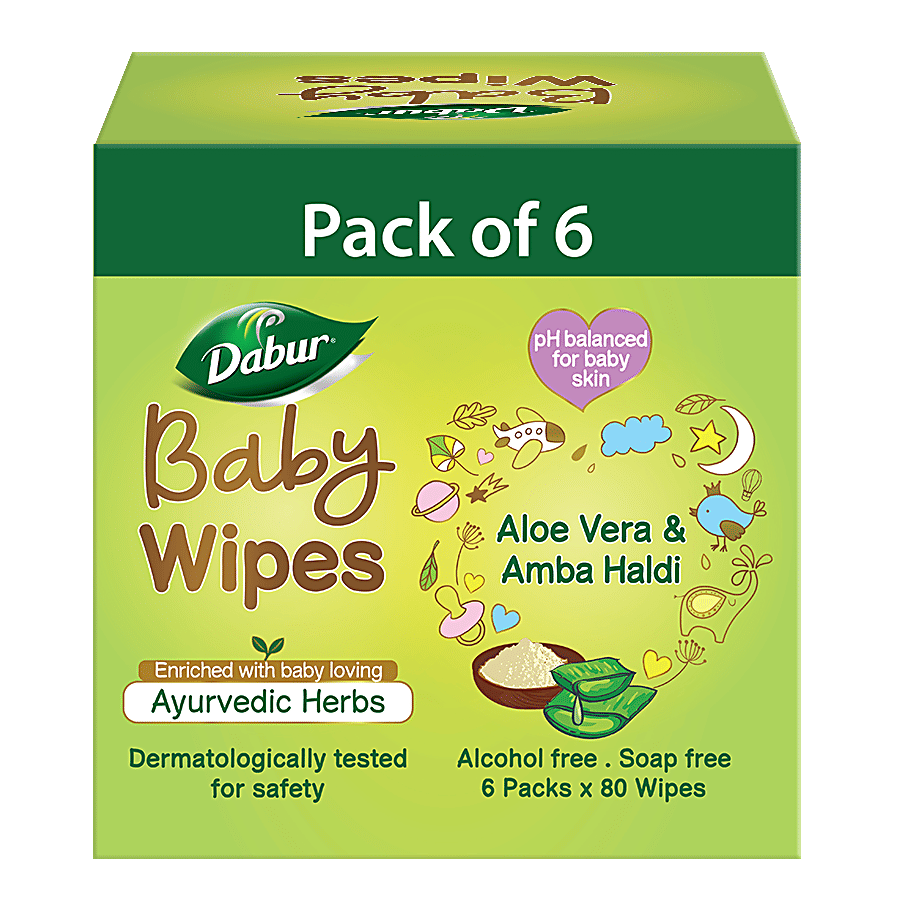 Dabur Baby Wipes With Moisture Lock Cap 480 Wipes