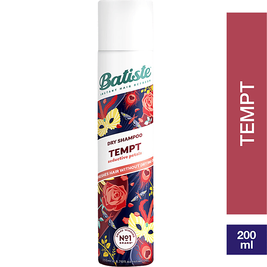 Batiste Dry Shampoo Tempt Seductive Petals Refreshes Hair Without Drying 200 Ml
