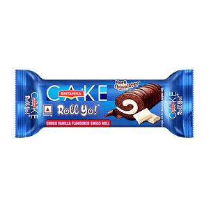 Britannia Cake Roll Yo Choco Vanilla Swiss Roll More Chocolatey 27 G