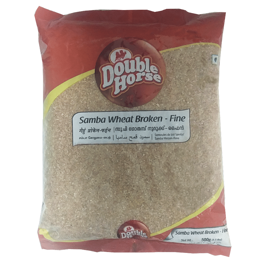 Double Horse Samba Wheat Broken Fine 500 G Pouch