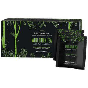 Beyondarie Wild Green Tea Tulsi Mint Destressing Antioxidant Rich 50 G Box