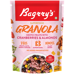 Bagrrys New Superfood Granola Exotic Fruits With Cranberries Almonds 400 G Pouch