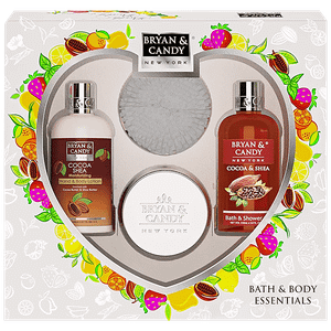 Bryan Candy Heart Combo Kit Cocoa Shea Bath Body Essentials For Men Women 4 Pcs