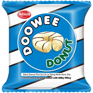 Doowee White Choco Dipped Donut With Milky Filling 28 G