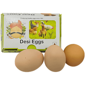 Desi Eggs Free Range Brown Dha Enriched Country 6 Pcs
